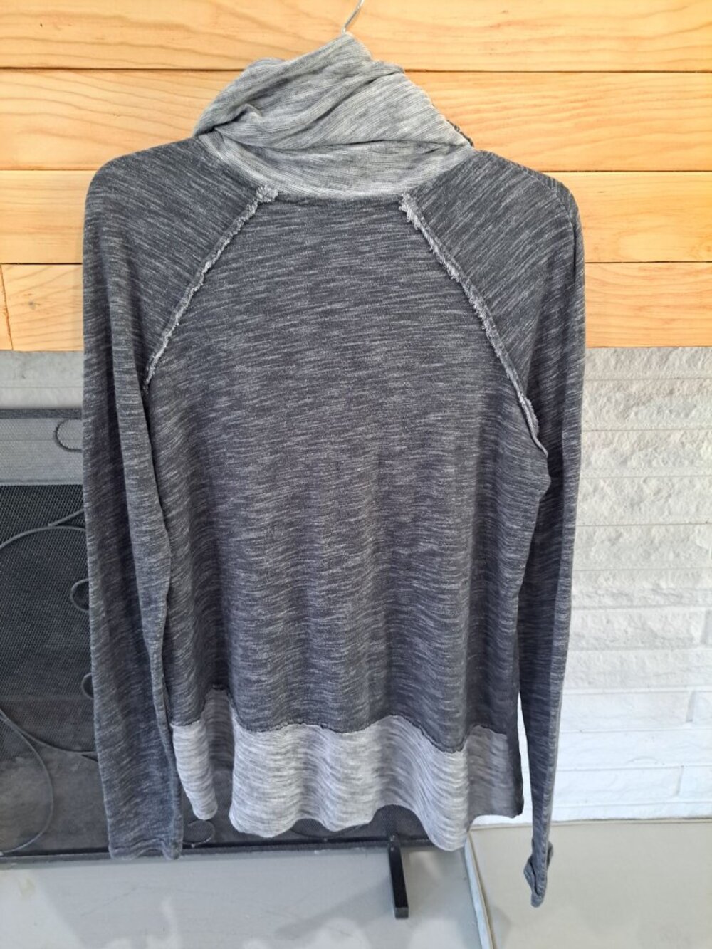 Free People Beach Cocoon Funnel Neck Sweatshirt Gray Long Sleeve Top Women's S - Picture 6 of 10